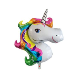 GLOBO METALIZADO FORMA UNICORNIO 115 x 84cm APTO HELIO