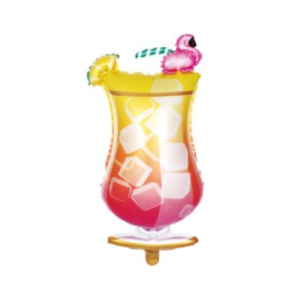 GLOBO METALIZADO FORMA TRAGO 38,5 x 83,5cm APTO HELIO