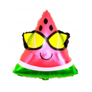 GLOBO METALIZADO FORMA SANDIA 47 x 58,5cm APTO HELIO