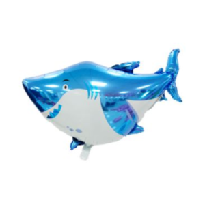 GLOBO METALIZADO FORMA TIBURON 65 x 96cm APTO HELIO