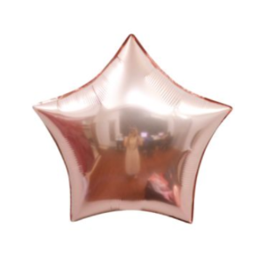 GLOBO METALIZADO FORMAS ESTRELLA CHAMPAGNE GOLD 45cm APTO HELIO