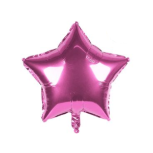 GLOBO METALIZADO FORMA ESTRELLA ROSA