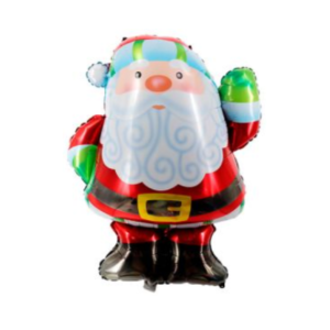 GLOBO METALIZADO FORMA PAPA NOEL