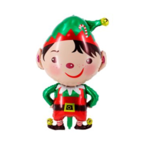 GLOBO METALIZADO FORMA ELFO NAVIDEÑO