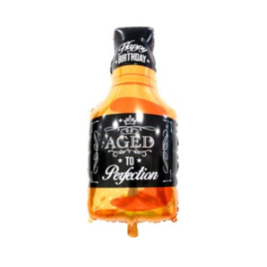 GLOBO METALIZADO FORMA WHISKY 87 x 44cm APTO HELIO