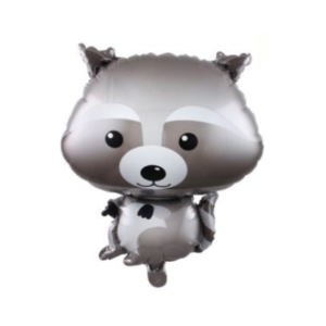 GLOBO METALIZADO FORMA MAPACHE 48 x 65cm APTO HELIO