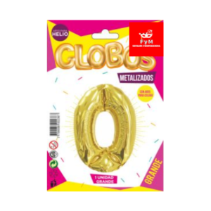 GLOBO METALIZADO GRANDE - DORADO N.0