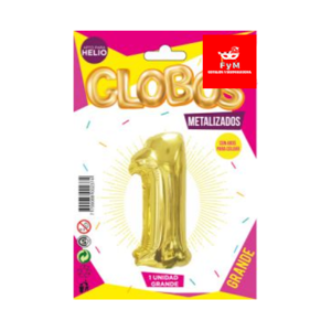 GLOBO METALIZADO GRANDE - DORADO N.1