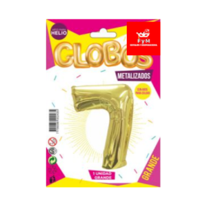 GLOBO METALIZADO GRANDE - DORADO N.7