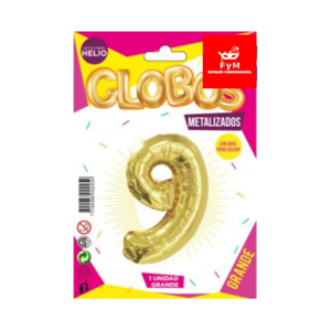 GLOBO METALIZADO GRANDE - DORADO N.9