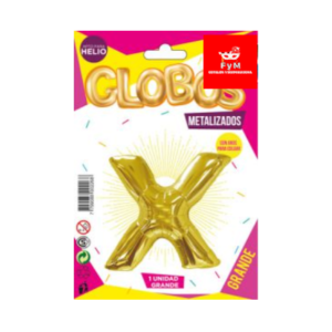 GLOBO METALIZADO GRANDE - DORADO X
