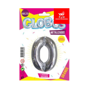 GLOBO METALIZADO GRANDE - PLATEADO N.0