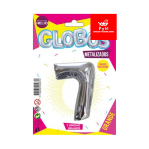 GLOBO METALIZADO GRANDE - PLATEADO N.7