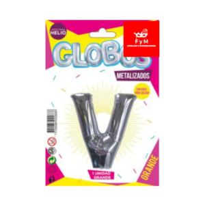 GLOBO METALIZADO GRANDE - PLATEADO V