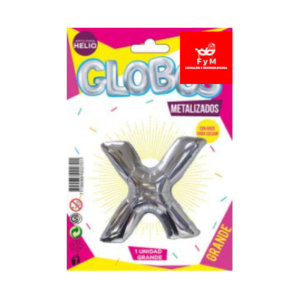 GLOBO METALIZADO GRANDE - PLATEADO X