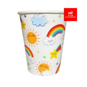 VASO DE POLIPAPEL *NUBE Y ARCO IRIS* x 6 unidades