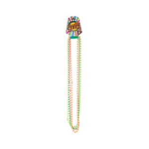 COLLAR DE CUENTAS NEON FLUO 80cm (set x 4 unidades)