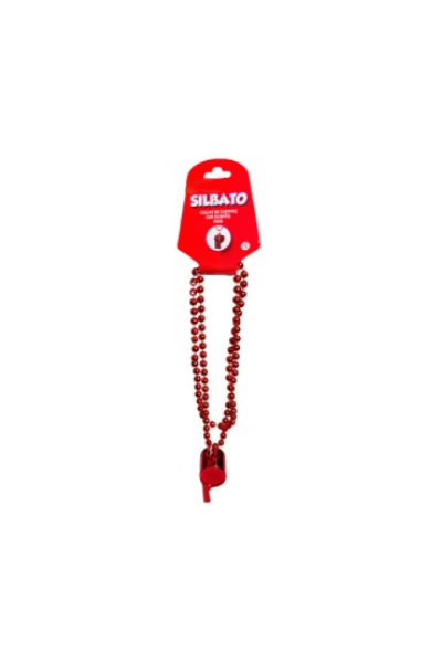 COLLAR DE CUENTAS C/SILBATO *ROJO* (12/960) - Imagen 3