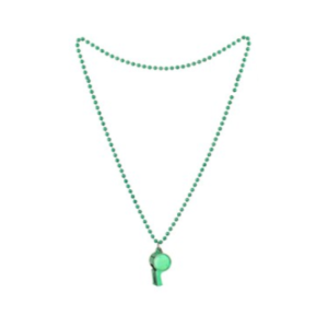 COLLAR DE CUENTAS C/SILBATO *VERDE*