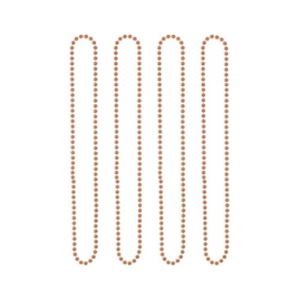 COLLAR DE CUENTAS NARANJA 80cm (set x 4 unidades)