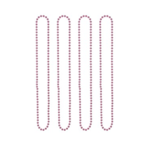 COLLAR DE CUENTAS ROSA 80cm (set x 4 unidades)