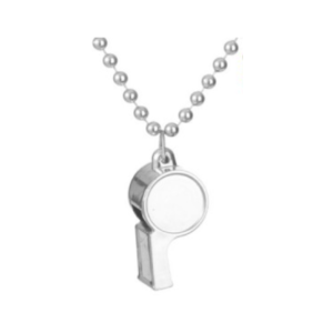 COLLAR DE CUENTAS C/SILBATO *PLATEADO* (silver)