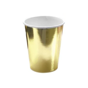 VASO DE POLIPAPEL DORADO 266cc x 6 un.