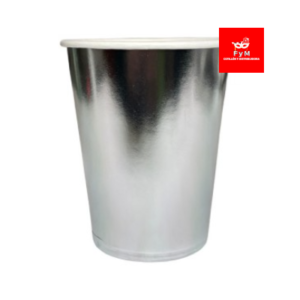 VASO DE POLIPAPEL PLATEADO 266cc x 6 un.