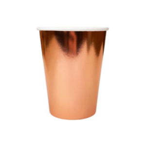 VASO DE POLIPAPEL FULL ROSA GOLD 266cc x 6 un.