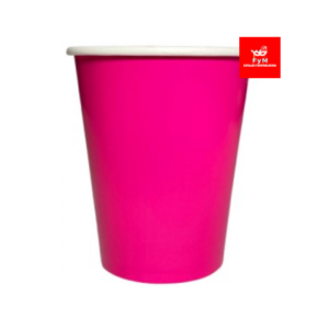 VASO DE POLIPAPEL LAMINADO FUCSIA 266cc x 6 un.