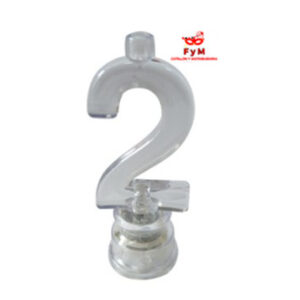 VELA NUMERO LUMINOSO LED N 2 con 4 velitas