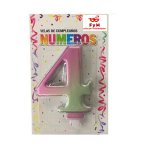 VELA NUMERO IRIDISCENTE Nº4