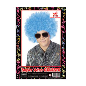 PELUCA SUPER AFRO CELESTE