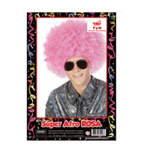 PELUCA SUPER AFRO ROSA