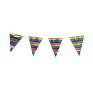 GUIRNALDA BANDERINES MULTICOLORES METALIZADOS 360cm