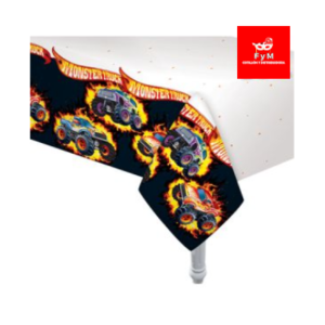 MANTEL PLASTICO MONSTER TRUCK 180cm x 130cm