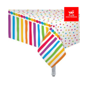 MANTEL PLASTICO MULTICOLOR 180cm x 130cm