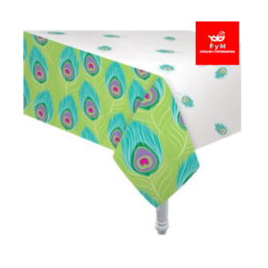 MANTEL PLASTICO PAVO REAL 180cm x 130cm