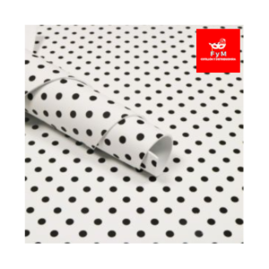 GOMA EVA IMPRESA BLANCA LUNARES NEGROS 60x40cm x 10 unidades