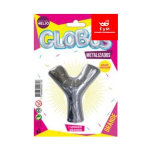 GLOBO METALIZADO GRANDE - PLATEADO Y