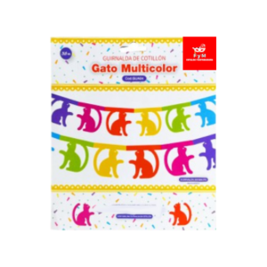 GUIRNALDA GATO MULTICOLOR 360x18x16,7 Cm