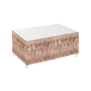 DECORACION DE MESA LLUVIA ROSA GOLD 240x75cm