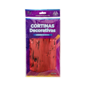 CORTINA METALICA ROJA 100x200cm