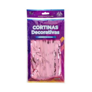 CORTINA METALICA ROSA 100x200cm