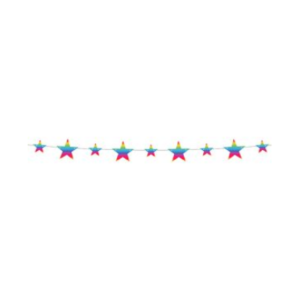 GUIRNALDA ESTRELLAS MULTICOLORES METALIZADAS 200cm