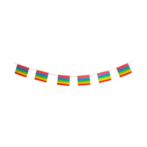 BANNER CON FLECOS ARCOIRIS x 250cm