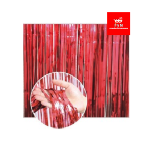 CORTINA ROJA REFORZADA 240x90 Cm