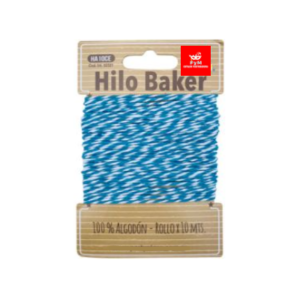 HILO BICOLOR BAKER TWINE CELESTE x 10 metros
