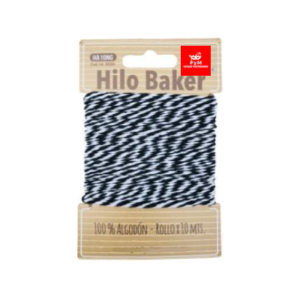HILO BICOLOR BAKER TWINE NEGRO x 10 metros