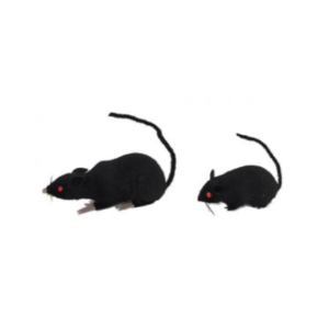 SET RATAS NEGRAS x 2 unidades 6x15x5cm + 4,5x10x4cm